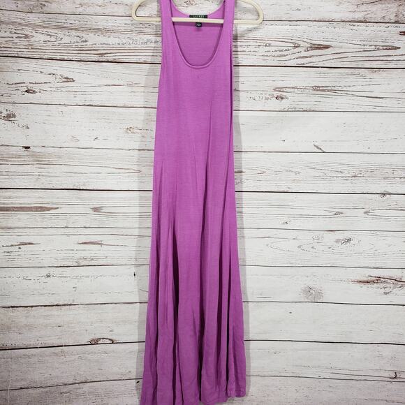 Lauren Ralph Lauren New 100%Silk Knit Wild Orchid Maxi Dress Size Small - Picture 2 of 13